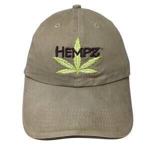 Hempz Strapback Baseball Cap Brown One Size Adjustable Embroidered Cotton Supre